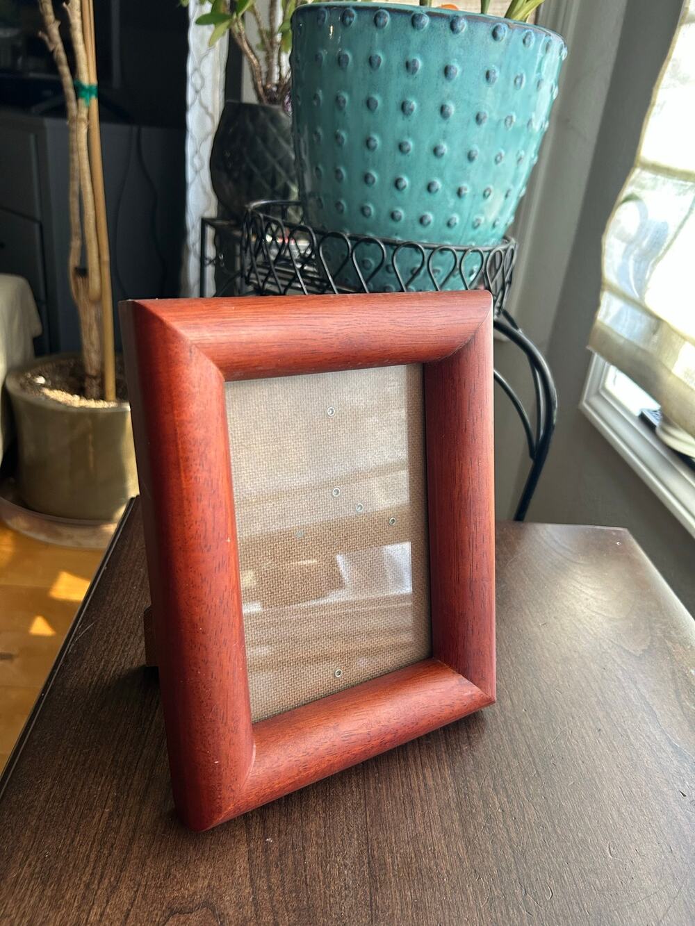 Vintage solid wood picture photo frame made in Thailand